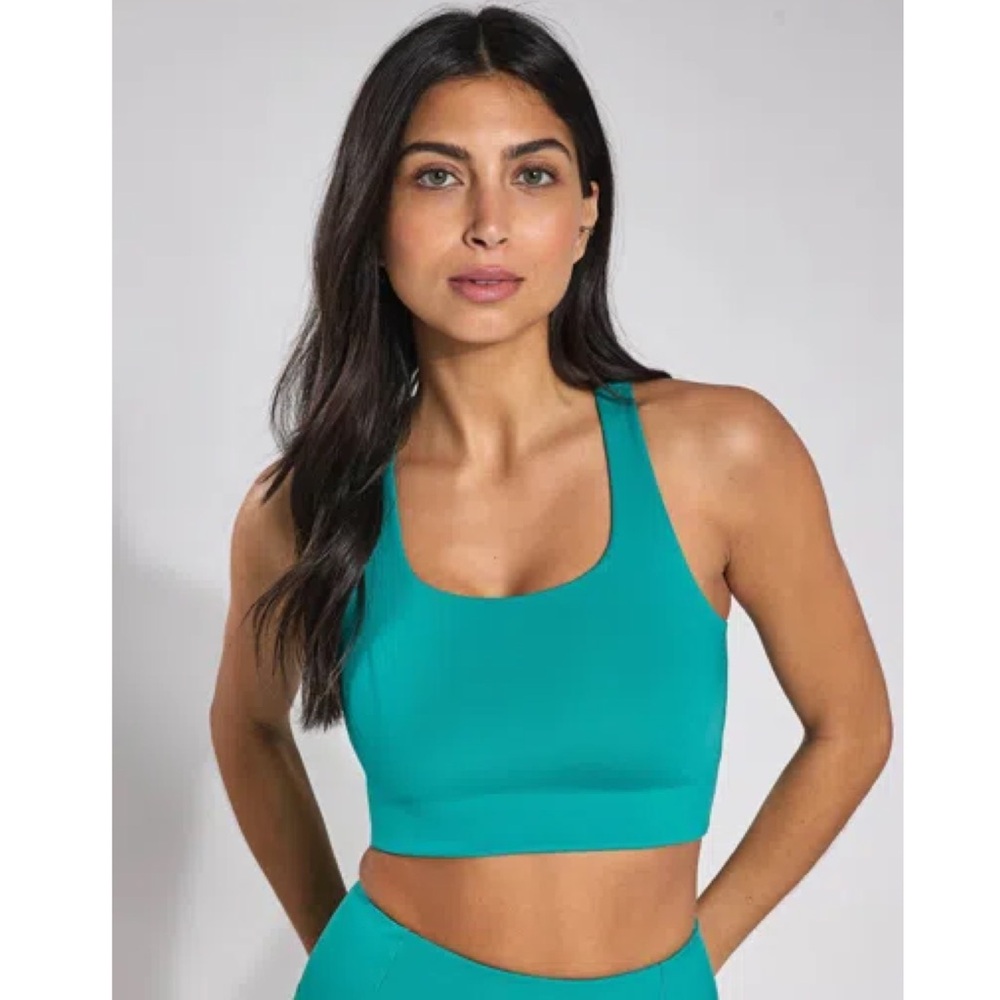 GIRLFRIEND COLLECTIVE Paloma Sports Bra Green Size Small